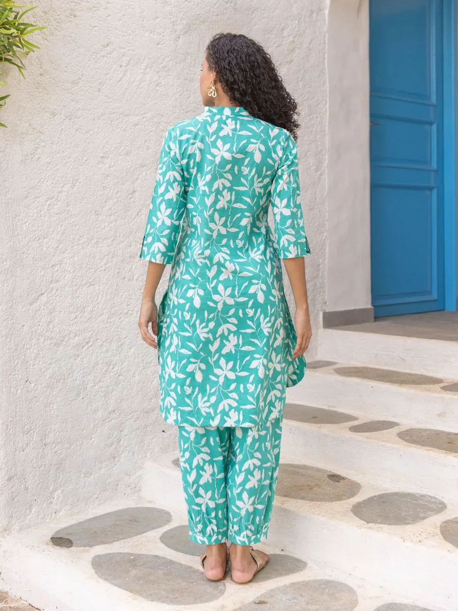 Cotton Printed Long Kurta Set for Women — image 3