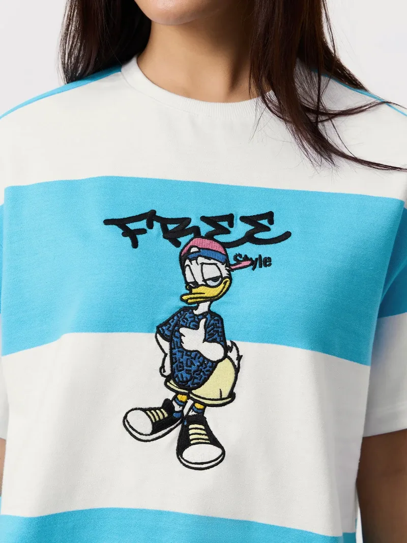 Donald Duck Embroidered Oversized T-Shirt