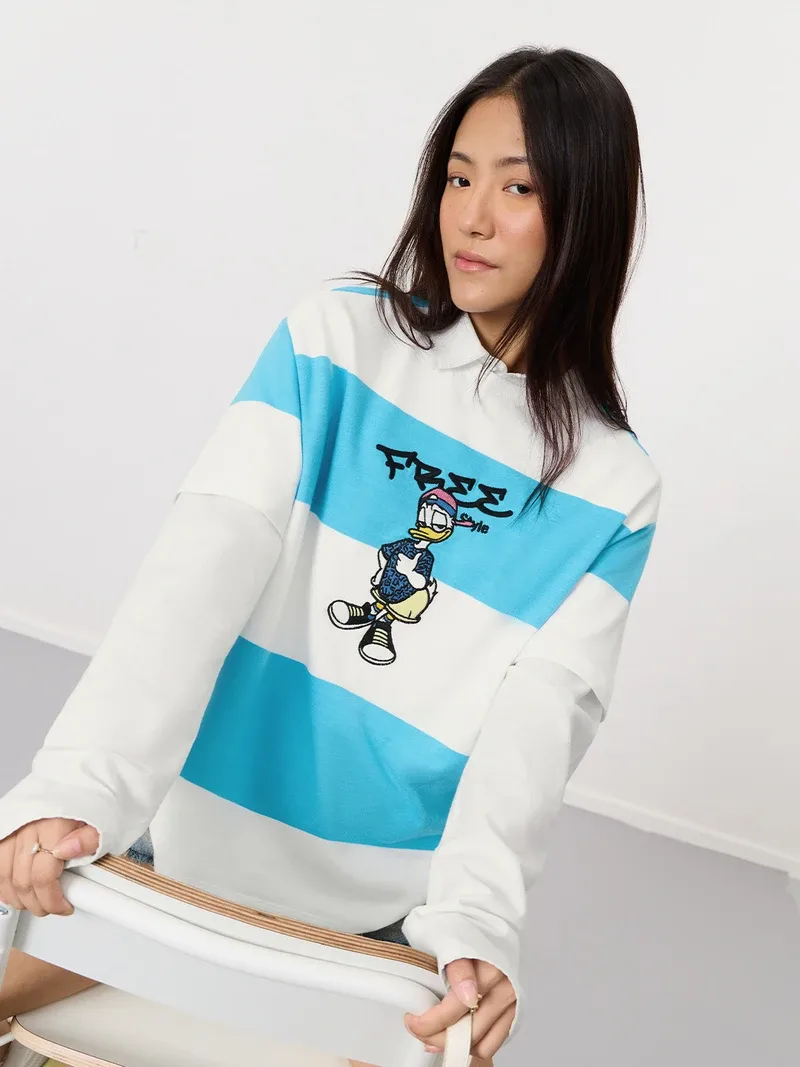 Donald Duck Embroidered Oversized T-Shirt — image 3