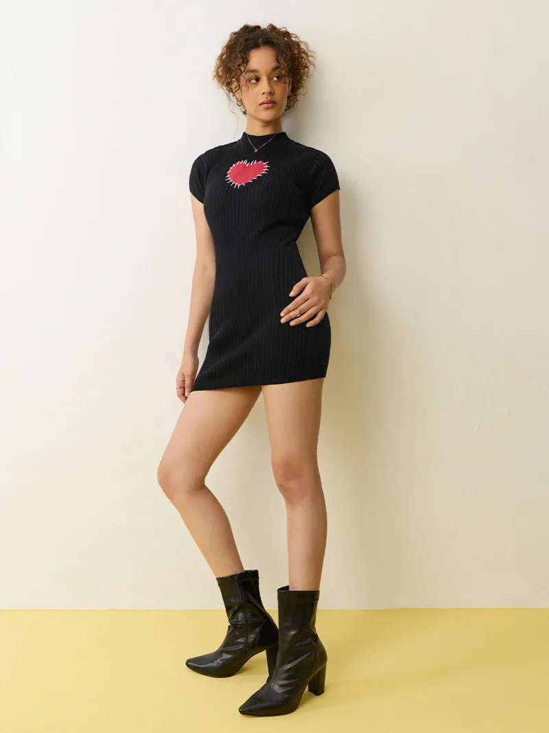 Black Heart Women Fashion Dress — image 2