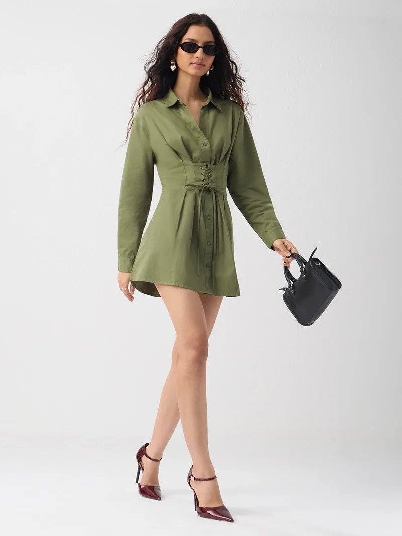 Corset-Shirt Dress: Nature — image 3